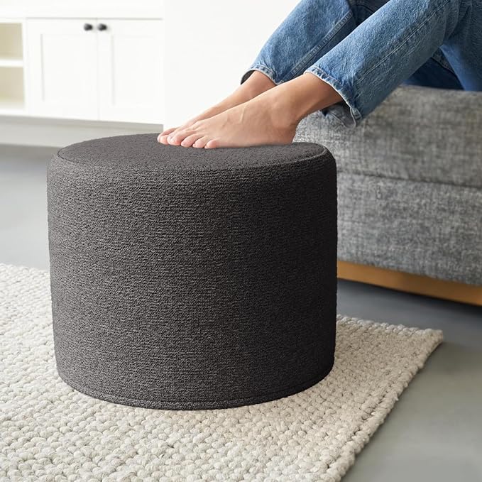 ZICOTO Beautiful Boucle Pouf Ottoman and Foot Rest by ZICOTO