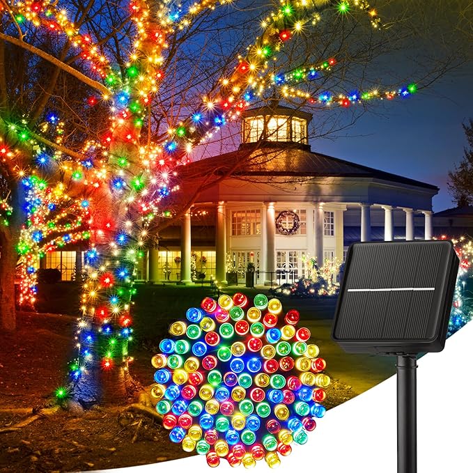 Minetom Solar String Lights Outdoor, 40FT 100 LED String Lights Solar Powered by Minetom