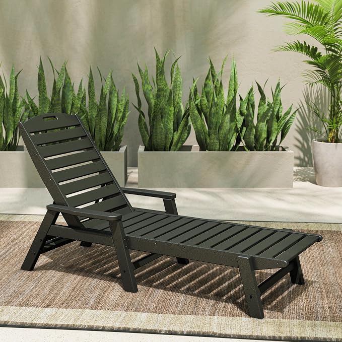 POLYWOOD NCC2280MA-P Nautical Arms Chaise - Image 2