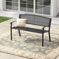 50.4" Garden Bench, Metal Outdoor Bench by Offeroutdoorsolutions