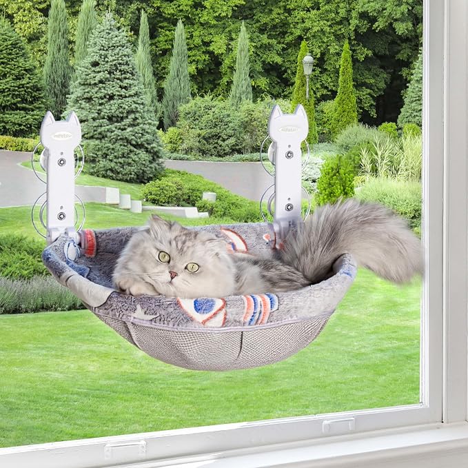 Cat Window Perch, Glow in The Dark Foldable Cat Hammock by HiPetpy