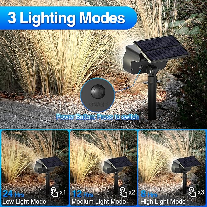 108 LED Solar Spot Lights Outdoor, Solar Lights Outdoor IP65 Waterproof - Image 3