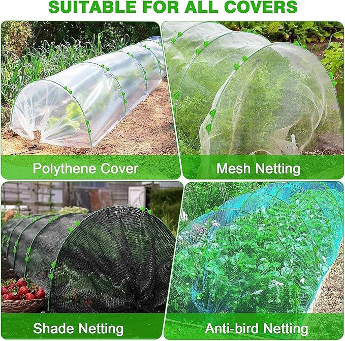 60pcs Garden Hoops for Raised Beds Wide, 8ft Greenhouse Hoops Grow Tunnel for - Image 5