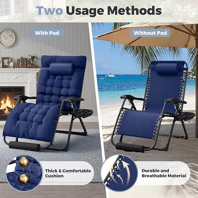 Homall Oversized Zero Gravity Chair, 32In Recliner Lounge Chair - Image 3