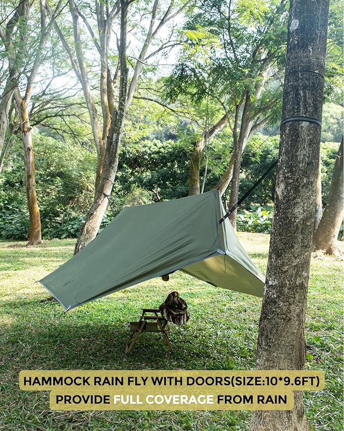 Miztli Camping Hammock with Net and Rain Fly, Portable Lightweight Outdoor - Image 3