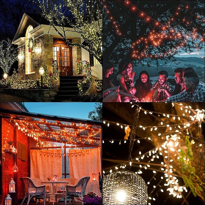 XEWEA Solar String Lights Outdoor, 40Ft 16 Colors 100 LED String Lights - Image 7