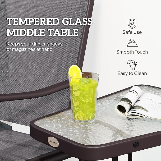 Outsunny Outdoor Glider Chairs - Image 7