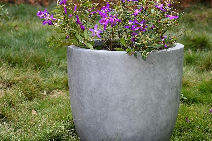 Kante 18 Inch Dia Round Concrete Planter, Indoor Outdoor Large Plant Pot - Image 16