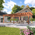 MUPATER 12'x24' All Cedar Wood Pergola, Wooden Pergola Kit by MUPATERHome