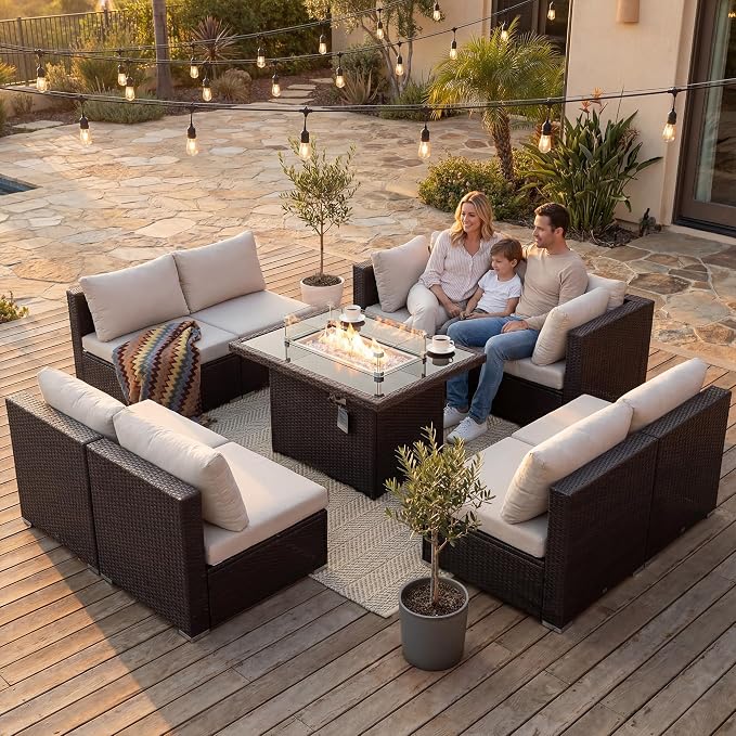 NICESOUL 29.3'' High Back Outdoor Patio Sectional Furniture - Image 3