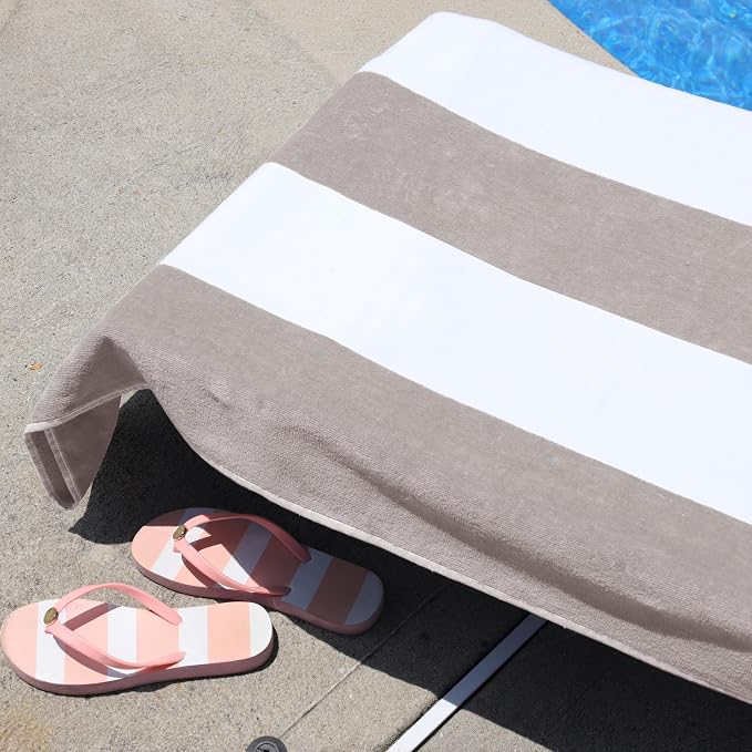 Superior Cabana Cotton Lounge Chair Cover, Outdoor Towel/Chaise Furniture Covers - Image 9