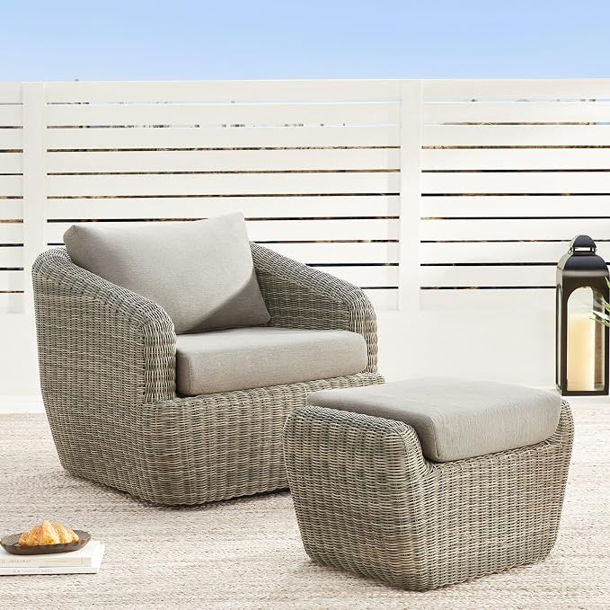 CHITA 6 Pieces Patio Wicker Furniture Set, Outdoor Rattan Bistro Set - Image 5