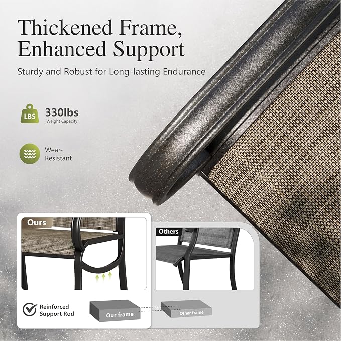 Sophia & William Patio Dining Set Outdoor Dining Set Patio Table and Chairs Set - Image 4