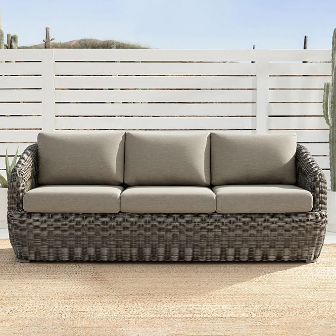 CHITA Patio Wicker 3-Seater Sofa - Image 2