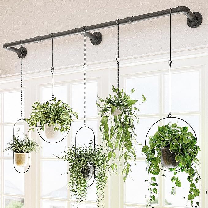 Bamworld Window Plant Hanger Indoor 63in Hanging Planters by Bamworld