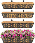 4 Pack 30 Inch Window Boxes Planters Railing Planter Box by KarlliuHOMEGARDEN