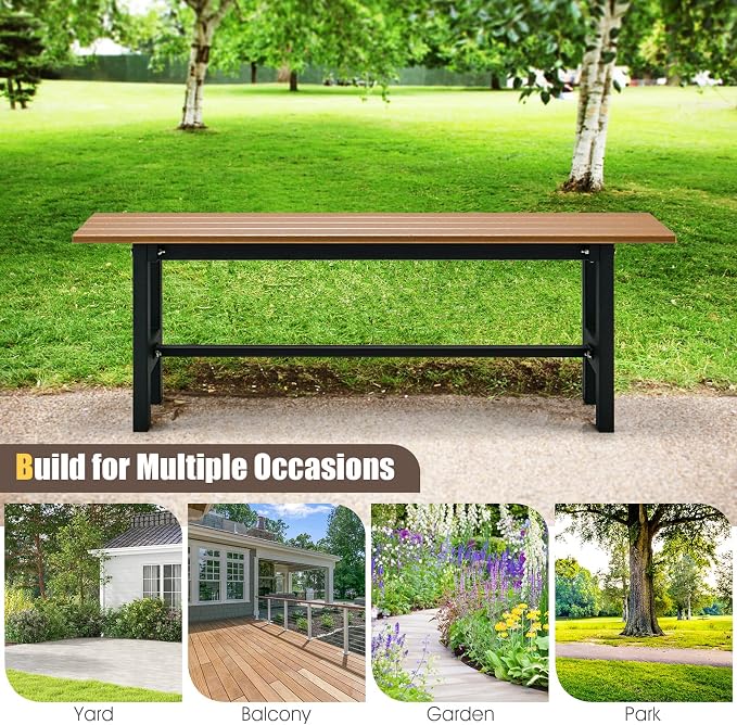 Giantex 2-Pack Outdoor Bench Seat - Image 6