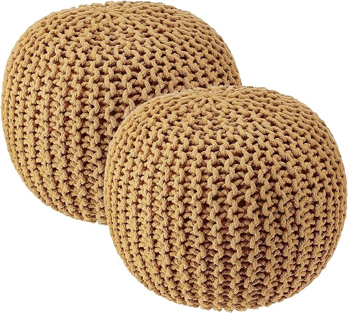 REDEARTH · Round Pouf Foot Stool Bean Bag Ottoman by REDEARTH
