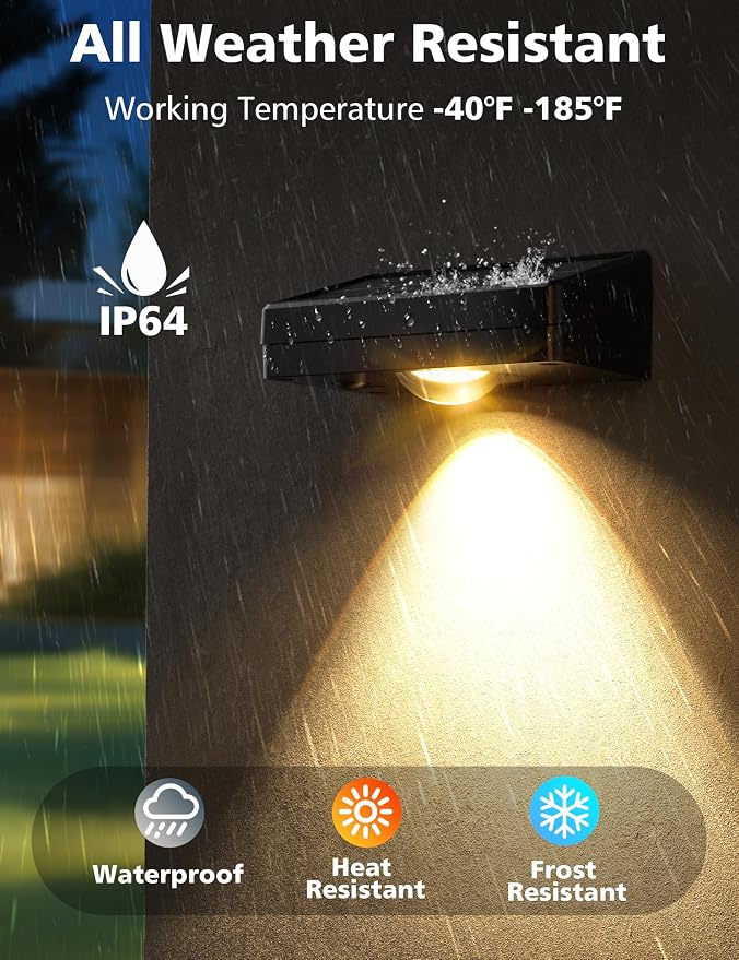 VOLISUN Solar Fence Lights, Fence Lights Solar Powered, IP65 Waterproof LED - Image 3