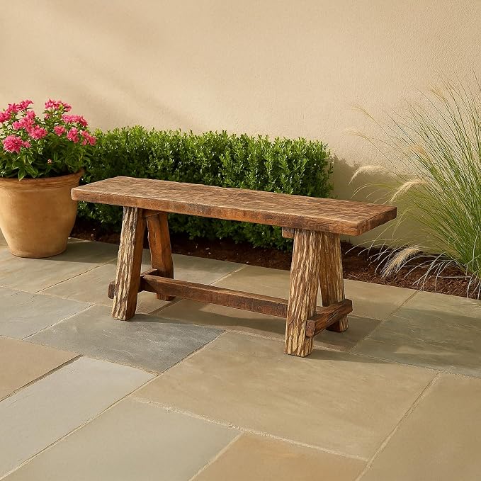 The Urban Port Wooden Garden Patio Bench - Image 13