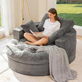 MAXYOYO Modular Sectional Chaise Lounge Sofa, Round Upholstered Lounge Chair by MAXYOYO