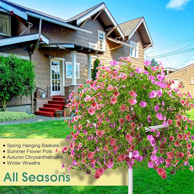 Tellingyou 2 Pack Adjustable Outdoor Flower Pot Stand, Metal Outdoor Plant - Image 5
