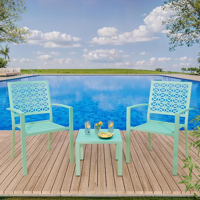GAOMON 3 Piece Patio Bistro Set, Outdoor Patio Furniture Set - Image 8