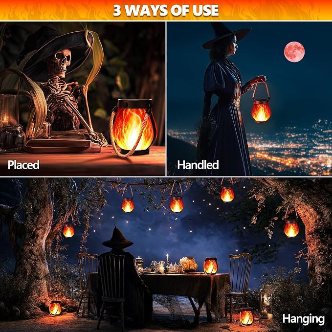 Solar Flame Lantern Hanging Outdoor Waterproof - Image 7