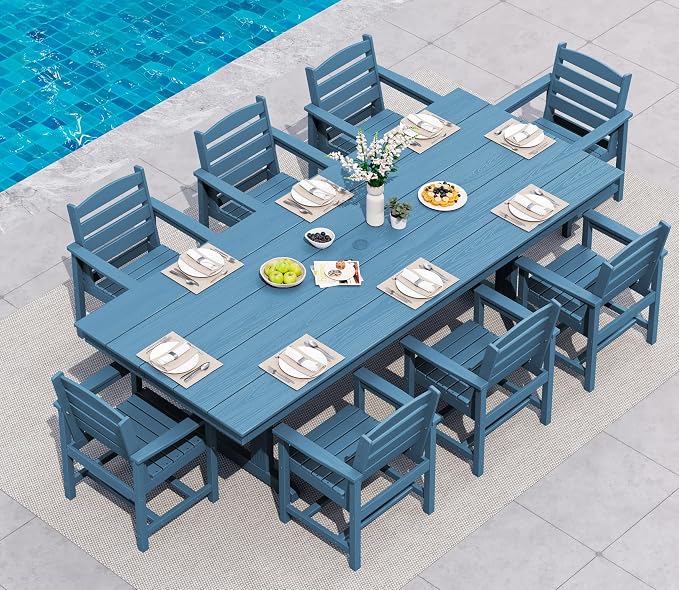 SERWALL 9 Piece Outdoor Dining Set by SERWALL
