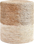 Wimarsbon Ottoman Poufs, 100% Natural Seagrass Pouffe, Hand Weave Round by Wimarsbon