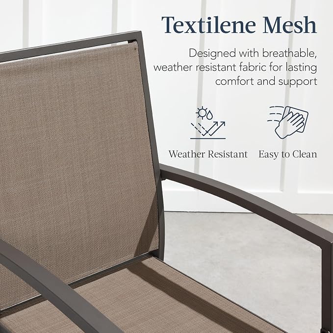 Best Choice Products Outdoor Bar Stools Set of 2, Bar Height, Patio Furniture - Image 4