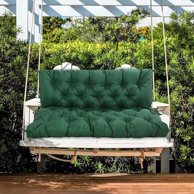 Waterproof Porch Swing Cushions 60 Inch, 2 3-Seater Replacement - Image 9