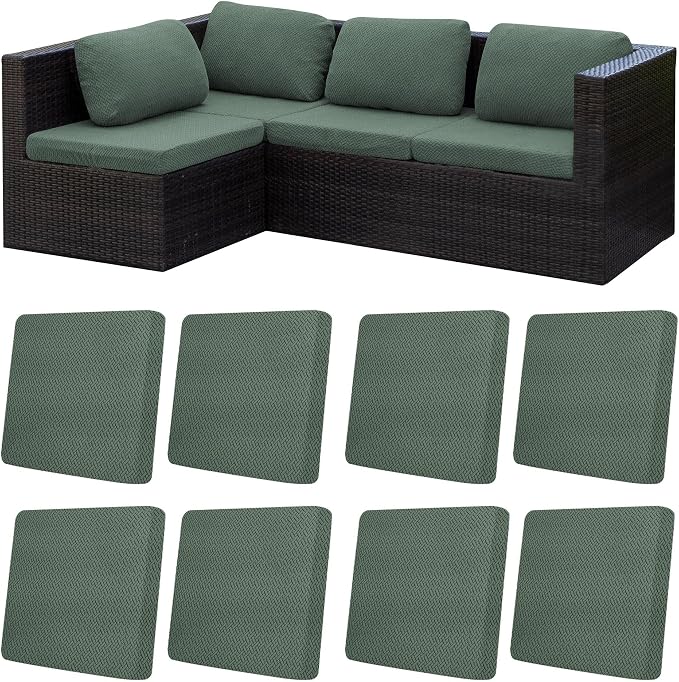 8Pcs Patio Cushion Covers, Outdoor Cushions Covers, Stretch Cushion Covers by Unknown
