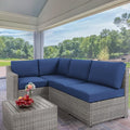 HAPPATIO 5 Piece Patio Conversation Set, All-Weather Patio Furniture Set by HAPPATIO
