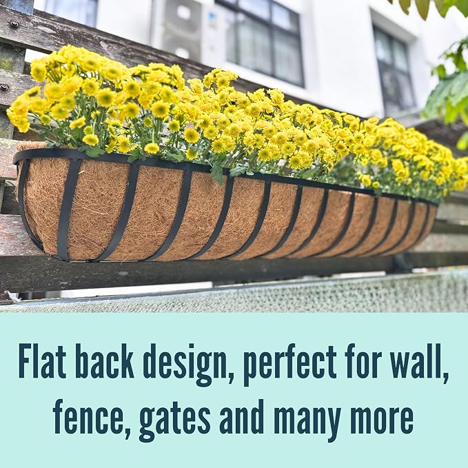 LaLaGreen Wall Hanging Planter Outdoor Large Window Flower Box - Image 4