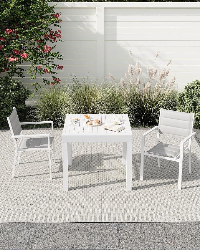 Expandable Patio Table for 4-6 Persons, Extentable Outdoor Dining Table Set - Image 4