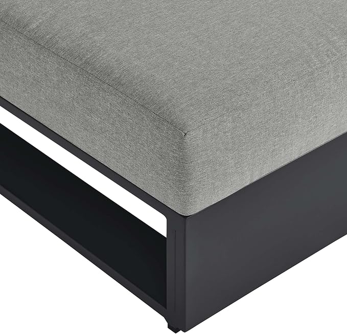 Modway Tahoe Aluminum Armless Patio Gray Modular Weather-Resistant - Image 7