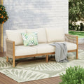 Christopher Knight Home Havets 77"W Outdoor 3 Seater Sofa, Acacia Wood Bench by ChristopherKnightHome