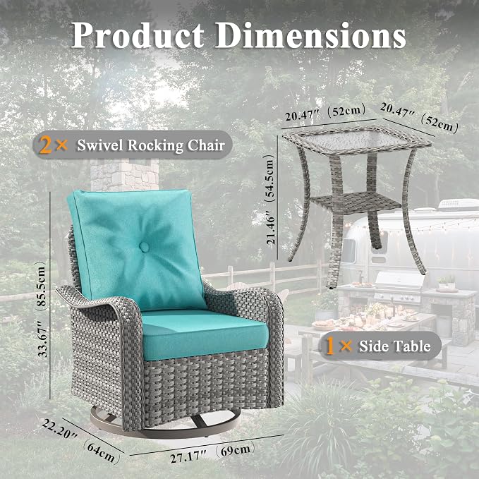 2-Seat Modern Patio Furniture Set - Image 9