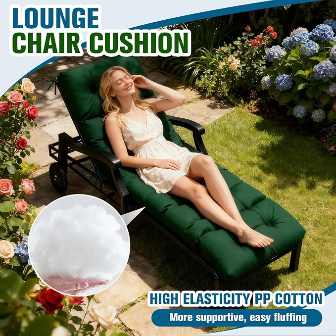 MTMR Chaise Lounge Cushion Outdoor, Non-Slip Chair Cushion - Image 4
