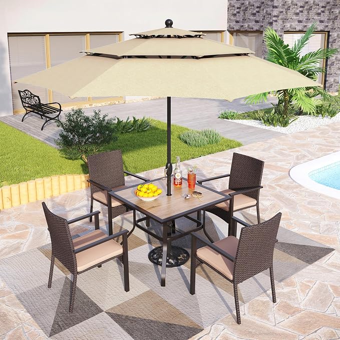 PHI VILLA 5 Pieces Outdoor Dining Set - Image 2