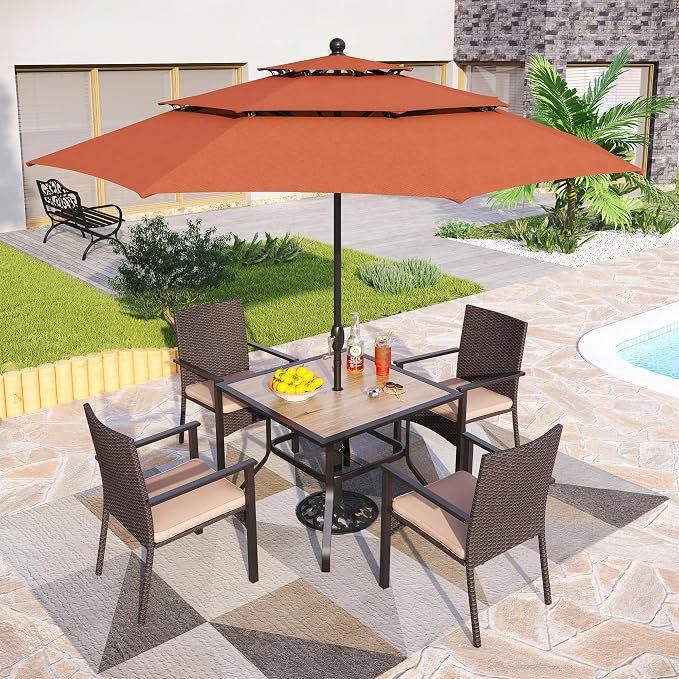 PHI VILLA 5 Pieces Outdoor Dining Set - Image 2