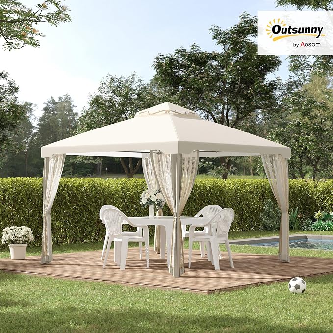 Outsunny 9.6' x 9.6' Patio Gazebo, Outdoor Canopy Shelter - Image 2