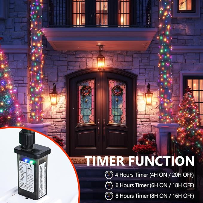Joomer Christmas String Lights - 32FT 100LED Plug-in RGB String Lights - Image 4