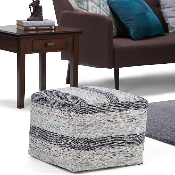 SIMPLIHOME Clay Square Pouf - Image 2