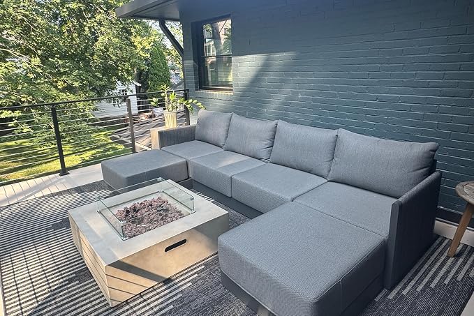 PURPLE LEAF Patio Furniture Set 6 Pieces Patio Seating Sofas - Image 2