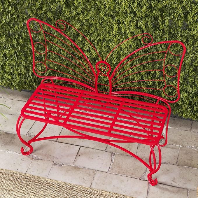 Butterfly Garden Bench, Double Seats Outdoor Bench - Image 3