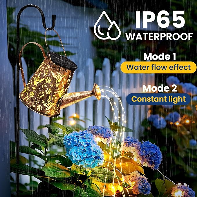 Solar Lights Outdoor Garden Decor, Large Lanterns Watering Can Gardening Gifts - Image 6