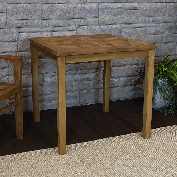 Sunnydaze Solid Teak Wood Outdoor Dining Table - Image 4