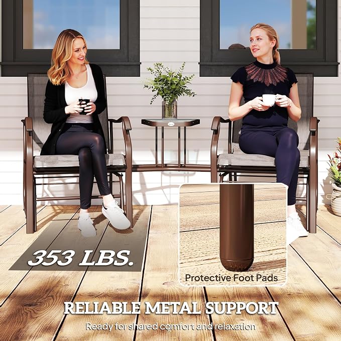 Outsunny Outdoor Glider Chairs - Image 7